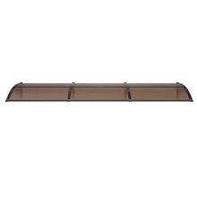 38 x 117 in Door Awning Canopy Polycarbonate Front Door Cover Rain & UV Protection (Brown)