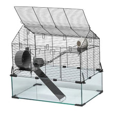 22.8"x15"x21.3" 360° Hamster Cage – Ventilated Habitat with Water Bottle