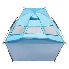 4-Person Pop Up Beach Tent – UPF 50+ Portable Sun Shade Canopy with Carry Bag & Sand Pockets for Camping Fishing & Outdoor Picnic