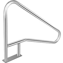 55 x 32 In Stainless Steel Pool Rail 250 lb Capacity Blue Grip Cover (Silver)