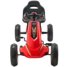 Kids Pedal Go-Kart 4-Wheel Off-Road Ride-On Adjustable Seat Non-Slip Wheels Red  Ages 3–8