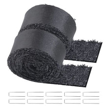 120 x 4.5 Inch Black Permanent Rubber Pathway Natural-Looking Mulch Garden Edging for Plants Recycled Rubber Mulch Mat HJ6001-120 (Set of 2)