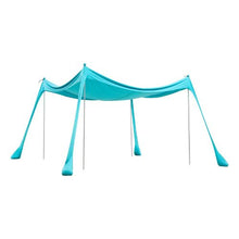 10 x 10 ft Beach Tent Sun Shelter UPF50+ Sun Protection 6.6 ft Tall with Sandbags for Family Outings Camping (Green)