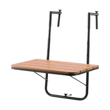 25x24 Inch Folding Balcony Railing Table – Outdoor Bar Table, 4-Level Adjustable Fits 1" to 8.27" Railings