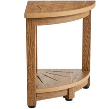 Corner Shower Bench 350 LBS Water-Resistant with Storage Shelf Faux Wood Grain