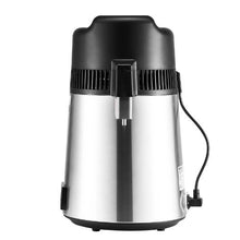 6L Water Distiller 1.6 Gallon Pure Water Purifier for Home 900W Glass Pot Distilled Maker with Stainless Steel Interior - (Silver)