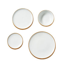 White Dinnerware Set Ceramic Plates and Bowls Sets HL8SS-03 (Pack of 32)