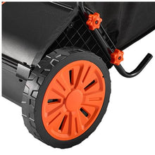 30-Inch Push Lawn Sweeper 12 Cu. Ft. Hopper Adjustable Brushes Rubber Wheels Leaf Collector