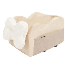 8lbs Dog Booster Car Seat Pet Car Seat Small Dog up to Gray for Car JBS-PCS-005-LIGHT BROWN