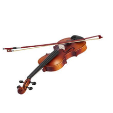 4/4 Full Size Violin Set Brown Solid Wood Beginner Fiddle with Hard Case & Accessories