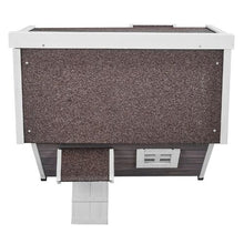 Weatherproof Outdoor Cat House with Large Side Door PVC Door Flaps Open Roof Clear Window 22"L x 30"W x 26"H