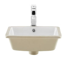 15.75" x 12.01" Rectangular Undermount Bathroom Sink White Ceramic Basin with Overflow