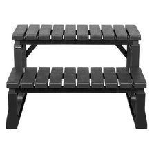 2-Step Hot Tub Steps 23.6" Wide 320 lb Capacity Spa Stairs for Hot Tubs Pools & Campers (Black)