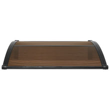 38 x 40 in Door Awning Canopy Polycarbonate Front Door Cover Rain & UV Protection (Brown)