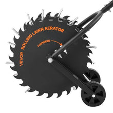 16.6-Inch Rolling Lawn Core Aerator Manual Yard Aerator Anti-Clog Tines Rust-Resistant