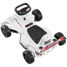 Electric Go-Kart for Kids 6V Battery Powered, 2 MPH Constant Speed, LED Headlight & Horn Ages 2+ White