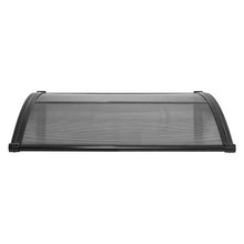 38 x 40 in Door Awning Canopy Polycarbonate Front Door Cover Rain & UV Protection (Smoky Gray)