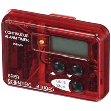 Certified Continuous Alarm Timer 9999 Min Red 810045C