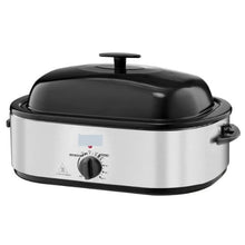 20QT Electric Roaster Oven 24lb Capacity Self-Basting Lid Defrost & Warm Functions
