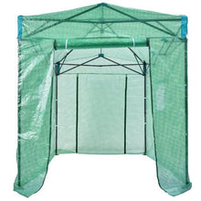 8.7 x 6 x 7.6' Ft High Strength PE Cover with Doors and Windows and Powder-Coated Steel Frame Pop Up Greenhouse WGH-8692-PE-75