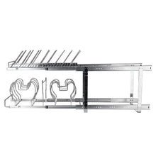 12 Inch Pan and Pot Rack 2-Tier Expandable Pull Out Under Cabinet Organizer for Kitchen LX-C9285