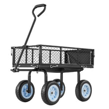 500 LBS Garden Cart with Seat Rolling Steel Garden Stool with Wheels Tool Tray & Adjustable Handle