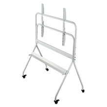 35-100" Rolling TV Stand, Portable with Wheels for Home & Office (Four Brackets), Fixed Mobility, Fits Screen Size: 81.3-215.9 cm, One-Layer Tray
