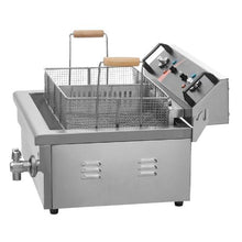 Commercial Deep Fryer 3000W Electric Turkey Fryer 30.6Qt/29L Stainless Steel with Basket & Temp Control Silver