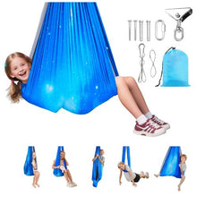 Sensory Swing Hammock Double-Layer Fabric 300 LBS 360° Swivel Indoor/Outdoor