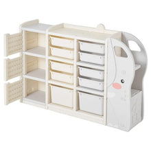 Elephant-Shaped Toy Organizer with Movable Bins