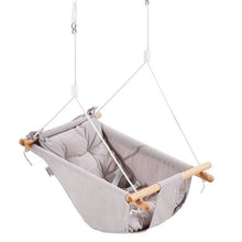 Canvas Hammock Baby Swing – 3-in-1 Indoor/Outdoor with 5-Point Harness & Cushion (150 lbs Capacity)