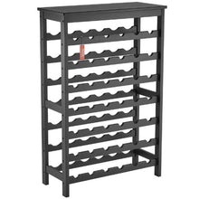 48 Bottle Wine Rack with 8-Tier For Kitchen Pantry Cellar Bar Dining Room (Black)