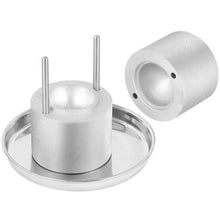 Ice Ball Press Kit, 2.4-Inch Aluminum Ice Maker with Mold Mat Tongs Drip Tray & Glass