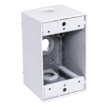 1/2" Threaded Hub Single Gang Weatherproof 3 Hole Deep Box (Pack of 20)