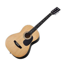39 Inch Dreadnought Acoustic Guitar Bundle with Gig Bag Tuner Capo & Accessories (Natural)
