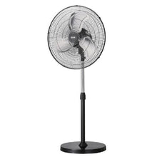 18-Inch Industrial Pedestal Fan - 90° Oscillating 3-Speed Adjustable Standing Fan (Black)