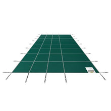 14x26 ft Inground Pool Safety Cover Mesh Winter Cover with Hardware (Green)