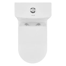 One-Piece Elongated Toilet 1.1/1.6 GPF Easy-Clean Skirted 12" Rough-In (White & Silver)