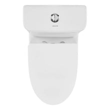 Elongated One-Piece Toilet Vortex Dual-Flush 1.0/1.28 GPF Comfortable Chair Seat Standard Height 12" Rough-In White & Silver Easy-Clean Skirted Design