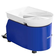 Pottery Wheel 350W 11" Clay Forming Machine 60-300 RPM Pedal Control (Blue)