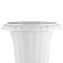 26.4" Plastic Urn Planters Classic Flower Pots for Indoor & Outdoor Décor (Set of 2) White