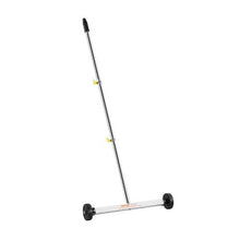 17 Inch Magnetic Sweeper with Wheels with Adjustable Handle for Garages Roofing Projects