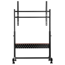 55-100" Rolling TV Stand, Height Adjustable Portable with One-Layer Tray for Home & Office (Double Bracket)