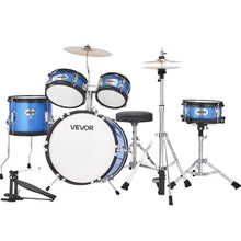 Kids 5-Piece 14″ Junior Drum Set – Beginner Kit with Throne & Cymbal (Blue)