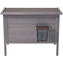 Heated Outdoor Cat House with Insulation PVC Flap Door Heating Pad and Openable Roof 34" x 21" x 27" for 1-3 Cats