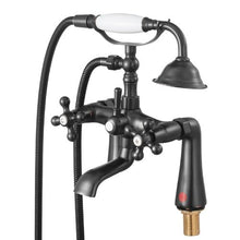 Clawfoot Tub Faucet Deck-Mount Bathtub Filler with Handheld Shower Oil-Rubbed Bronze 360° Spout & 59" Hose