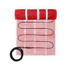 30 Sq.ft Electric Floor Heating Mat with Digital Thermostat Radiant In-Floor Heating System with Adhesive Back & Installation Monitor
