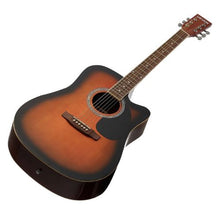41 Inch Cutaway Acoustic Guitar Bundle with Gig Bag Tuner Capo & Accessories Sunburst