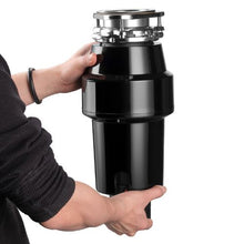 1HP 3700RPM DC Motor Continuous Feed Garbage Disposal with 3-Bolt Mount Splash Guard & Power Cord for Kitchens
