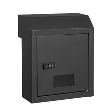 Heavy-Duty Through-Door Mail With Key Drop Box MA074 black
